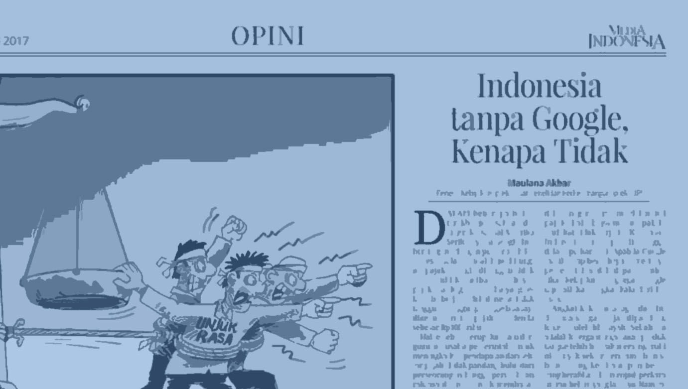 [Media Indonesia] Indonesia Tanpa Google, Kenapa Tidak